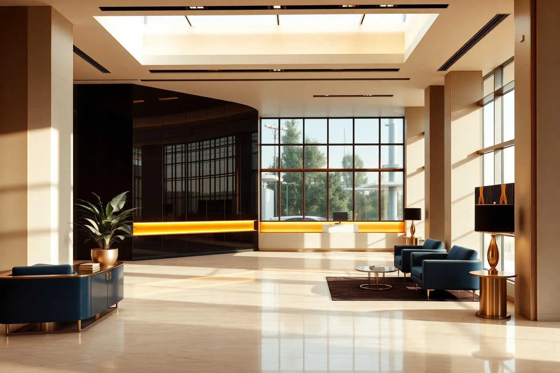 Modern corporate office interior